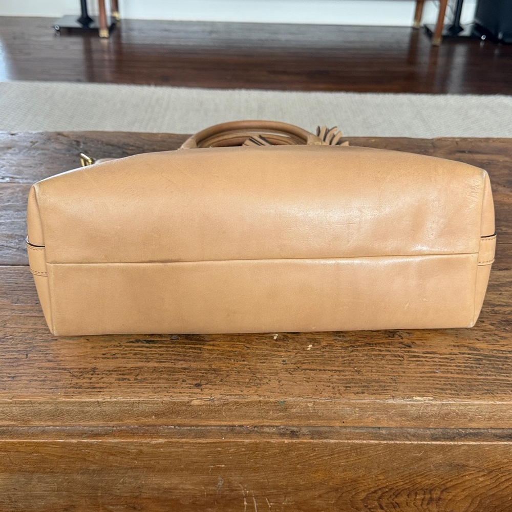 Coach Sand Legacy Glove Tanned Leather Rory North South Satchel Shoulder Bag - Picture 4 of 8